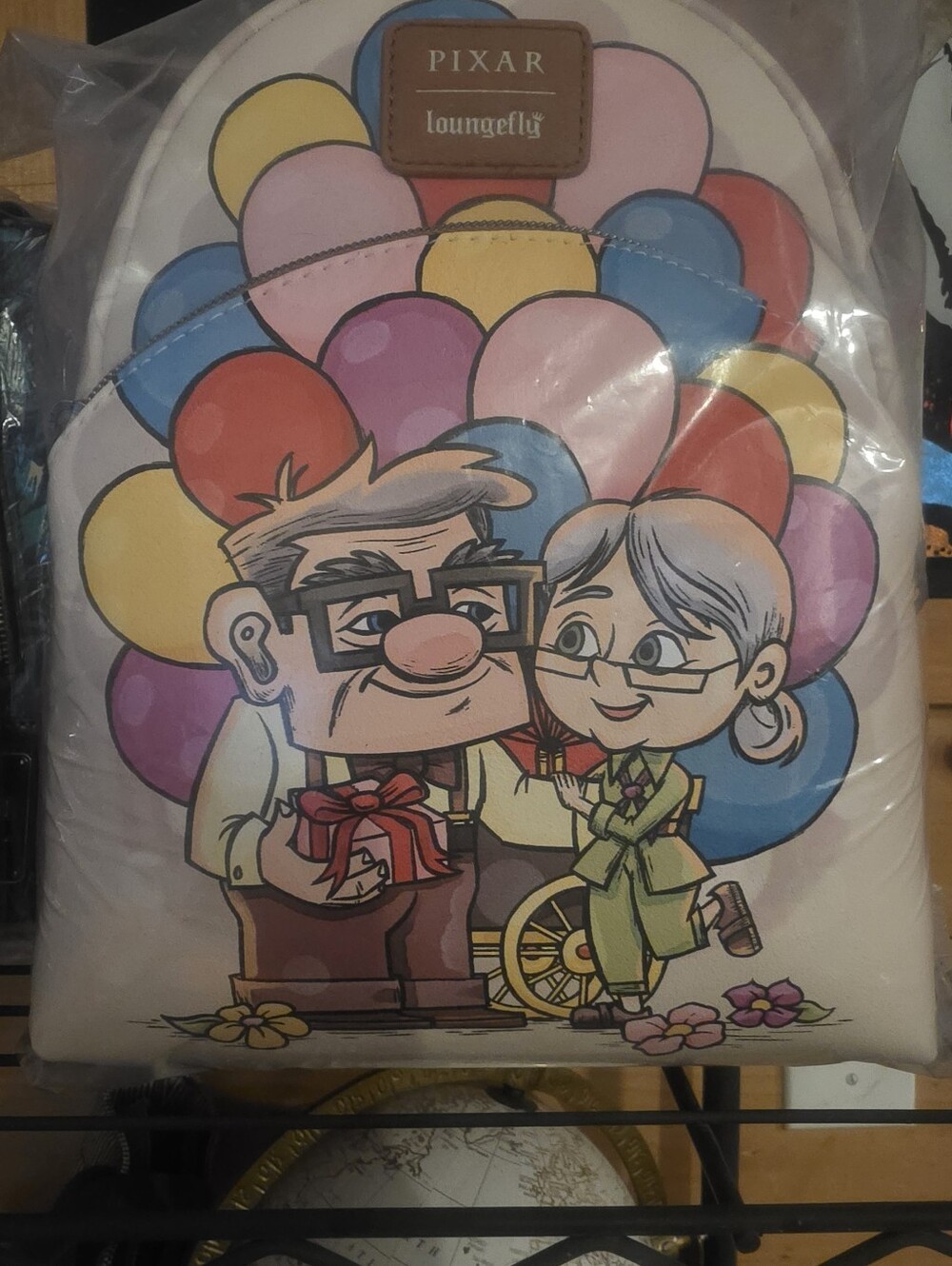 Pixar Loungefly Up Balloons White Mini Backpack NWT